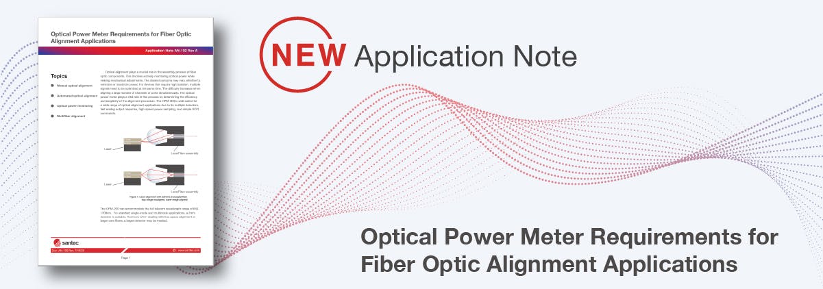 AN-102 Optical Power Meter Requirment for Fiber Optic Alignment Applications